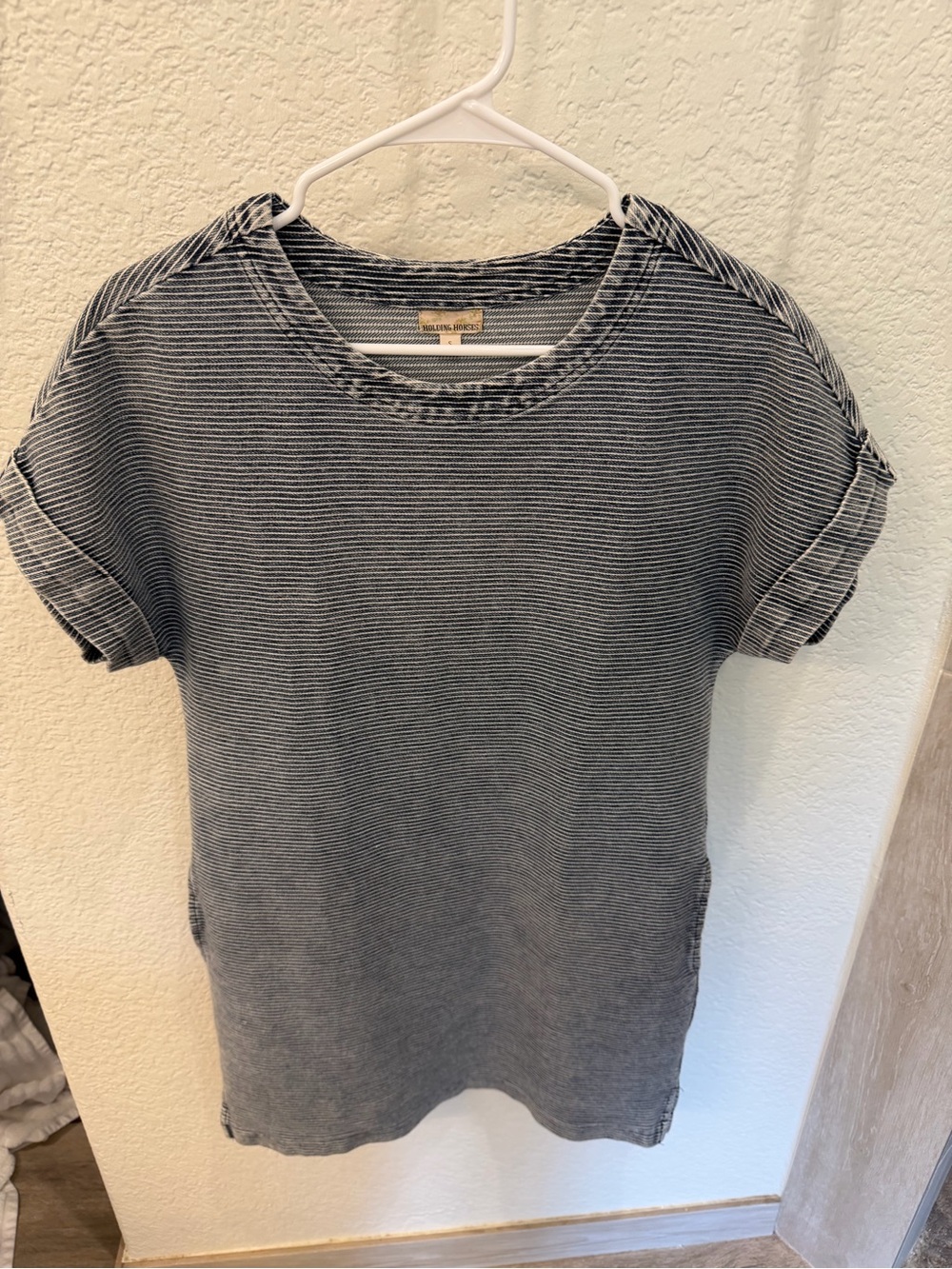 HOLDING HORSES Navy & White Striped Tee Dress